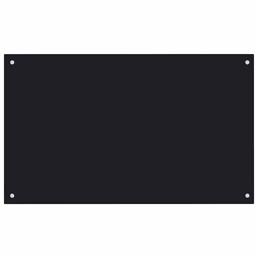Vidaxl Splash Screen Kitchen cucina 100x60 cm Termina vetro nero