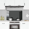 Vidaxl spatscherm keuken 100x60 cm gehard glas zwart