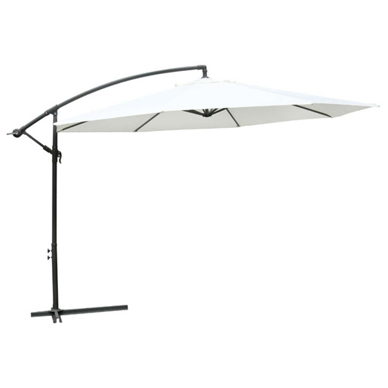 Vidaxl hangende zonneparasol wit