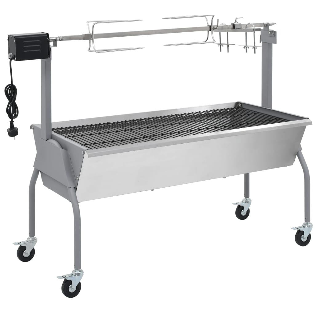 Vidaxl girando barbacoa con motor eléctrico