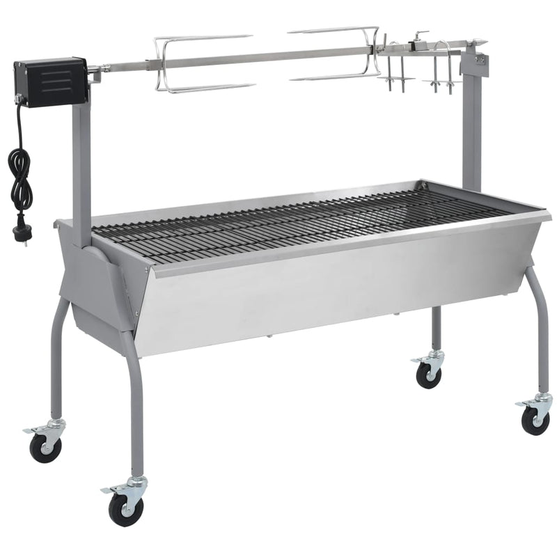 Vidaxl girando barbacoa con motor eléctrico