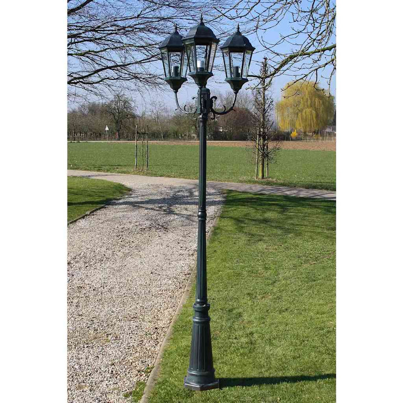 Vidaxl Garden Lant Brighton 3 Arms 230 cm Verde scuro