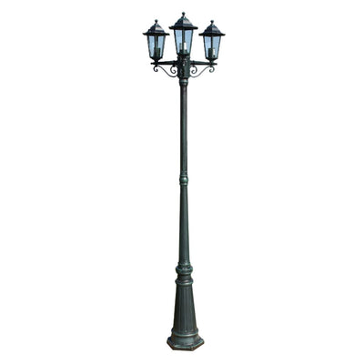 Vidaxl Garden Lantern con 3 braccia 215 cm in alluminio verde scuro nero