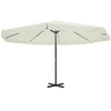 Vidaxl Parasol Samos 500 cm in alluminio bianco