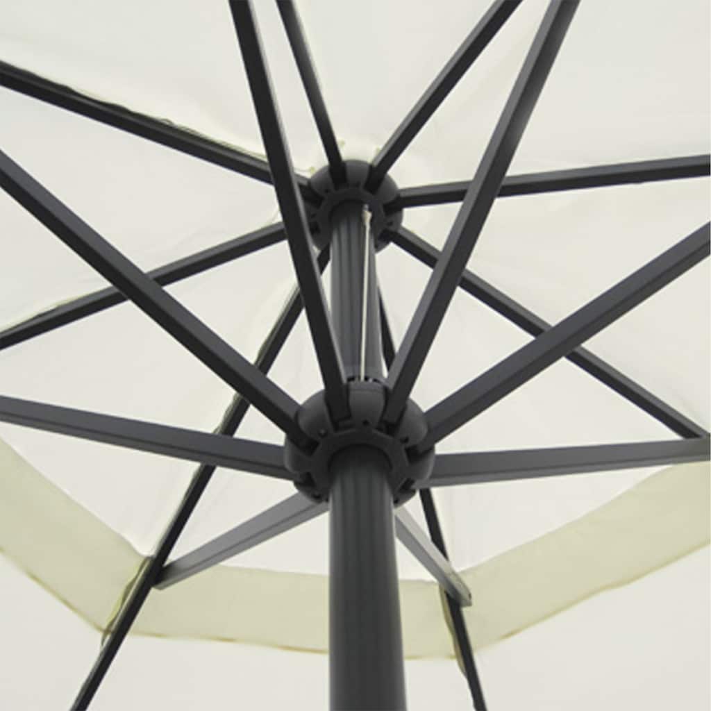Vidaxl Parasol Samos 500 cm Aluminum white