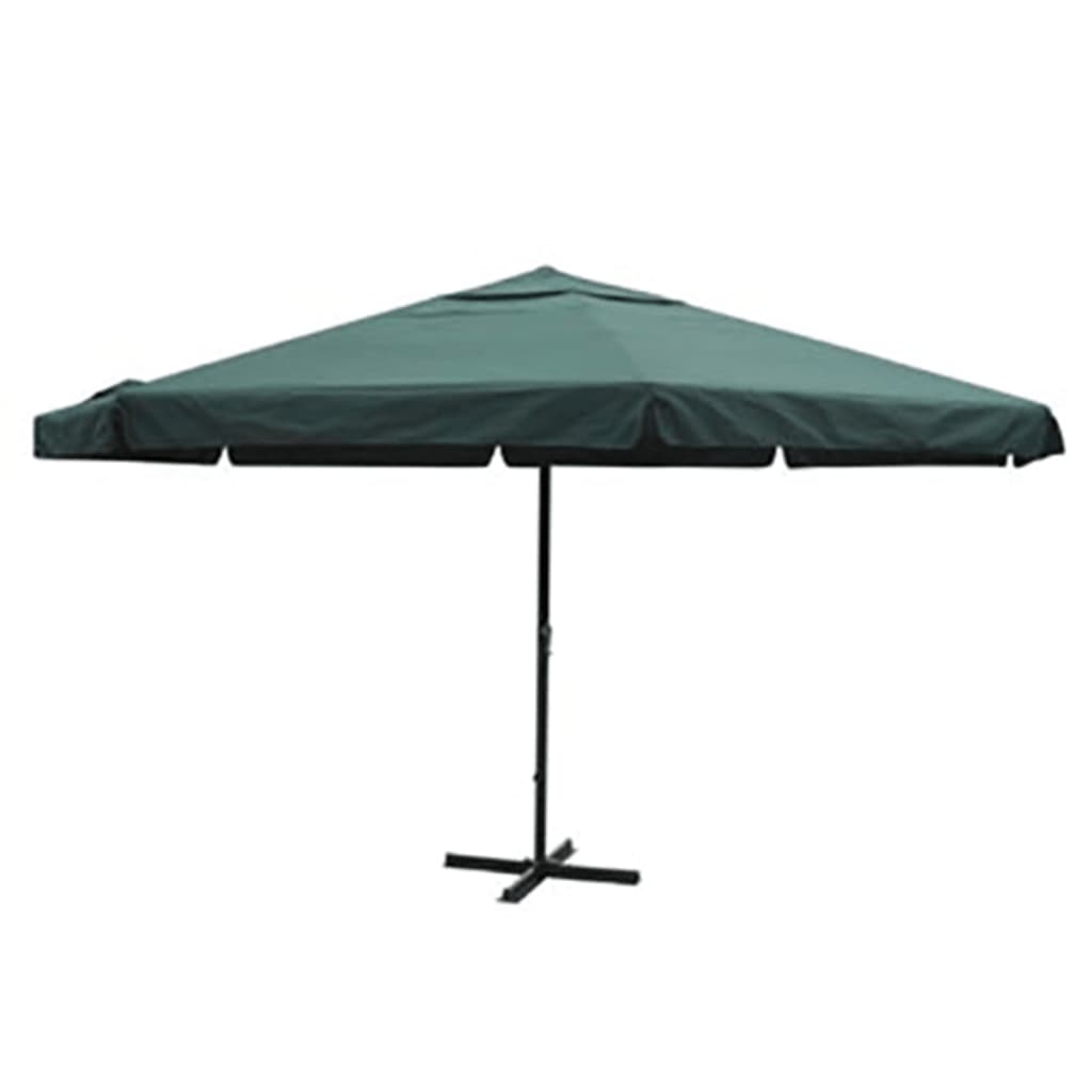 Vidaxl Parasol Samos 500 cm Verde in alluminio