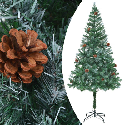 Vidaxl Kunstkerstboom con conos de pino 180 cm