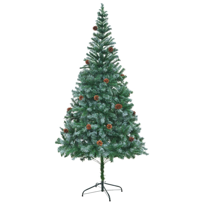 Vidaxl Kunstkerstboom con coni di pino 210 cm