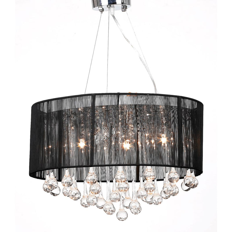 Vidaxl lampadario con 85 cristalli neri