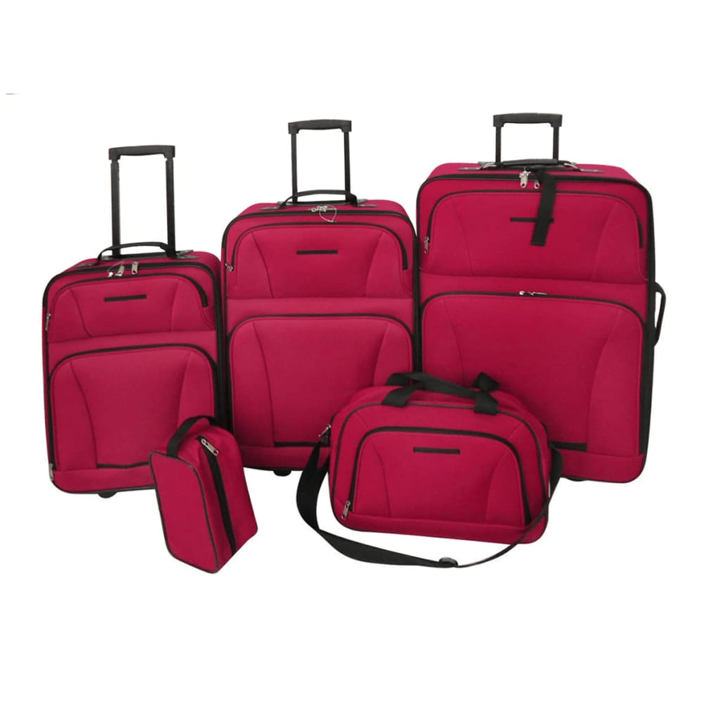 Vidaxl Travel Gaag Gagu Set Red 5 pezzi