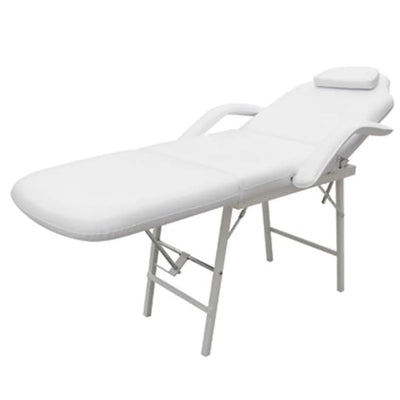 Silla de tratamiento Vidaxl para la cara 185x78x76 cm de cuero artificial blanco