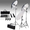 Vidaxl Studio Lighting Set 24 vatios que incluyen soportes y paraguas