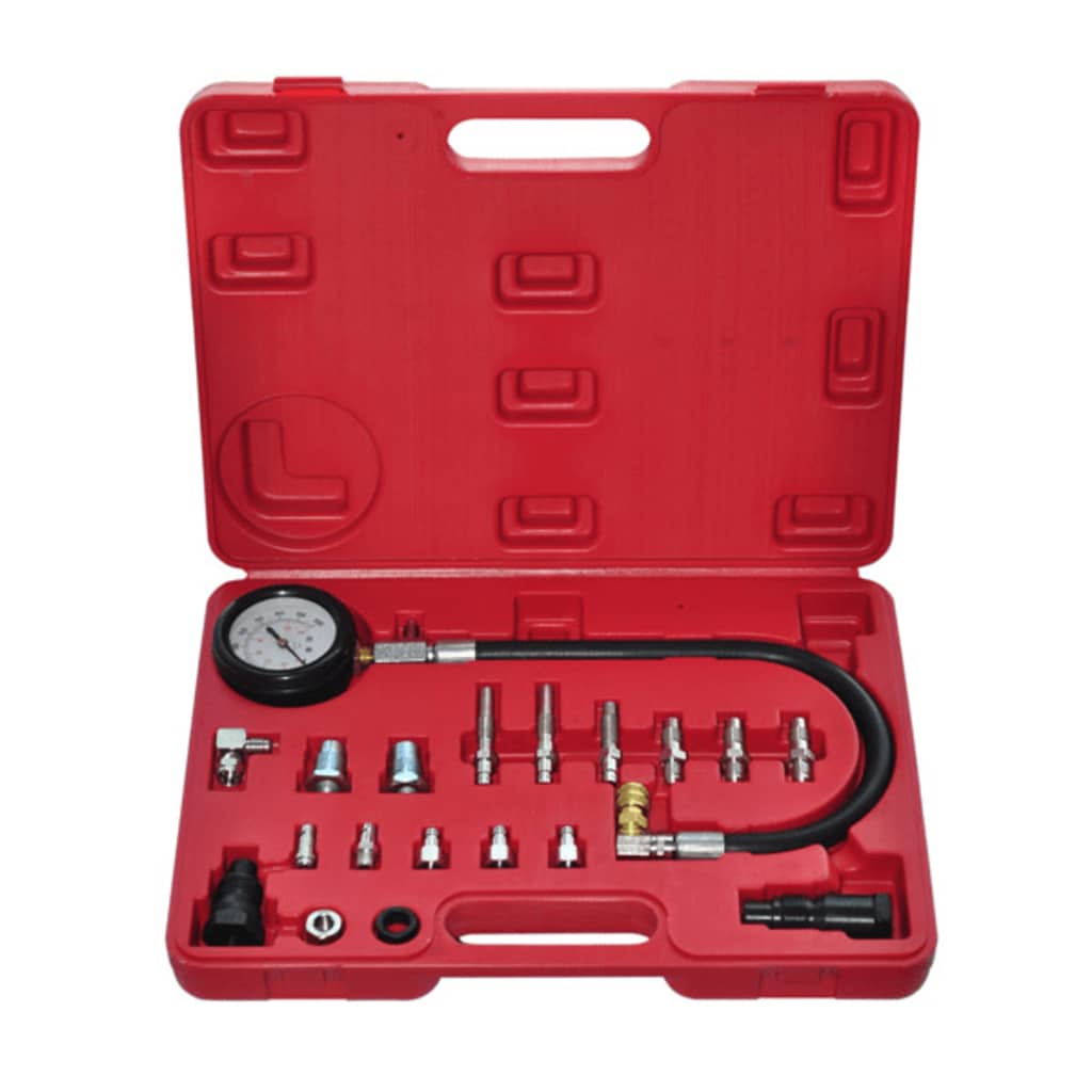 Vidaxl set di tester di compressione da 20 parti per motori diesel