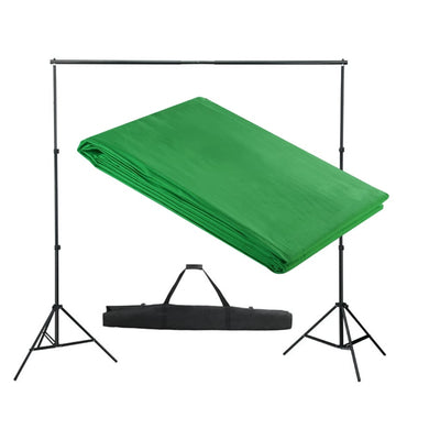 Vidaxl background system 300x300 cm green