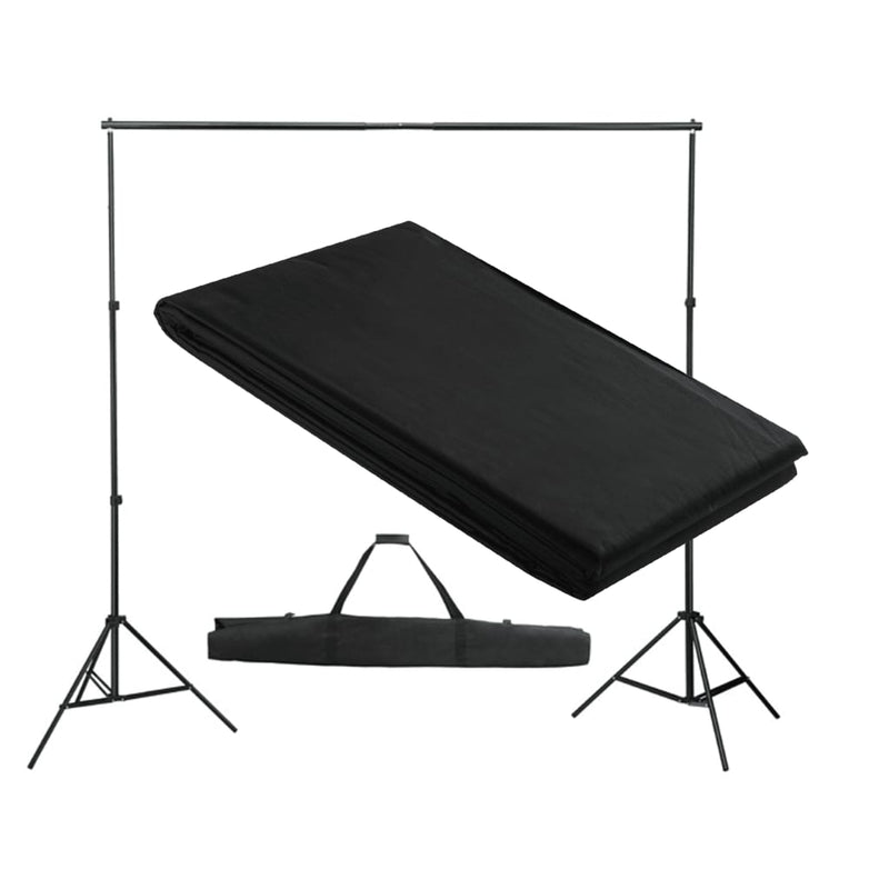 Sistema de fondo de Vidaxl 300x300 cm negro