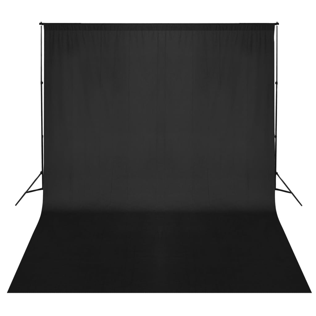 Vidaxl Sistema di sfondo 300x300 cm nero