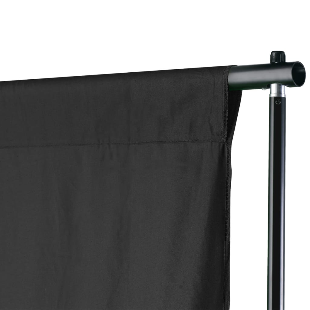 Sistema di sfondo Vidaxl 500x300 cm nero