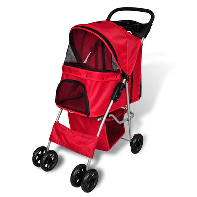 Vidaxl passeggino per il rosso cane