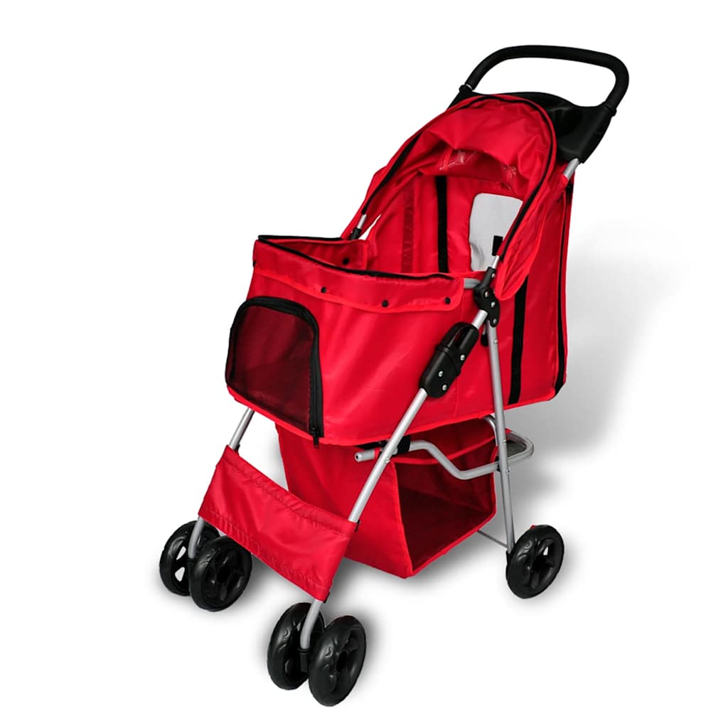 Vidaxl wandelwagen voor hond rood