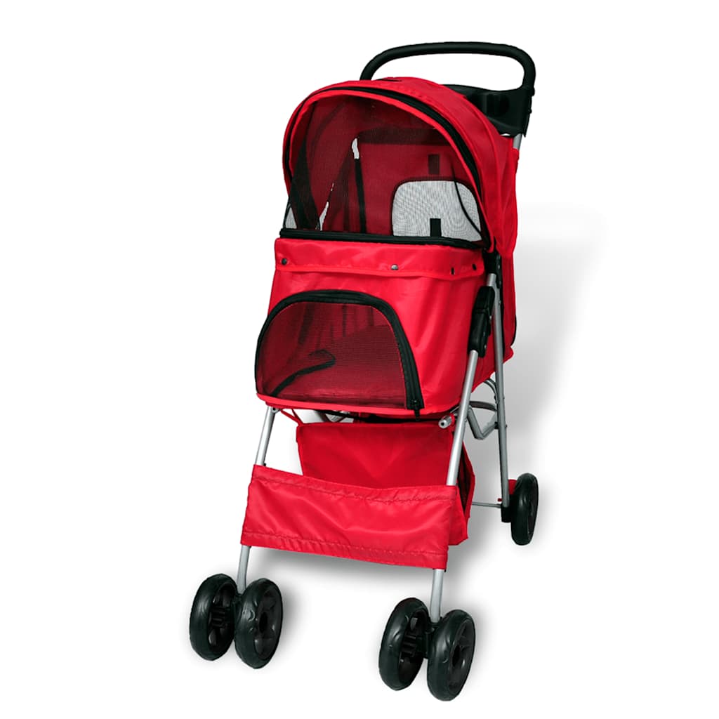 Vidaxl wandelwagen voor hond rood