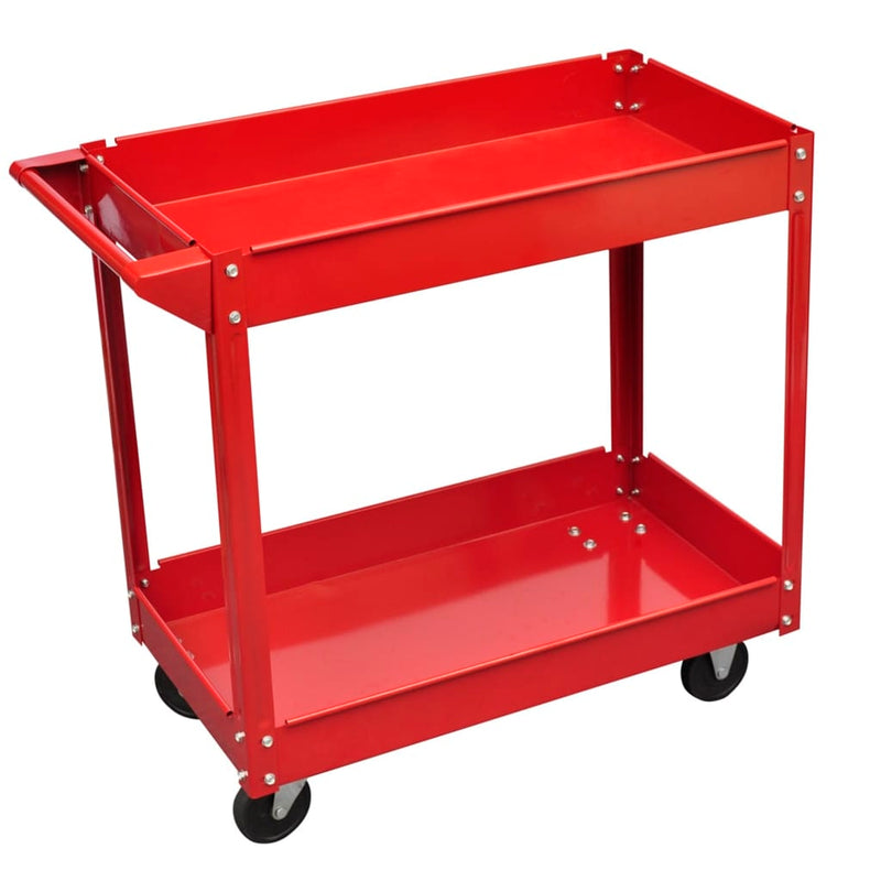 Vidaxl Tool Trolley 100 kg rojo