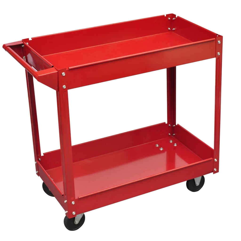 Vidaxl Tool Trolley 100 kg rojo