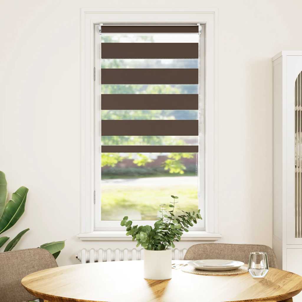 Vidaxl Duo Roller Blind 80x150 cm Cara marrone