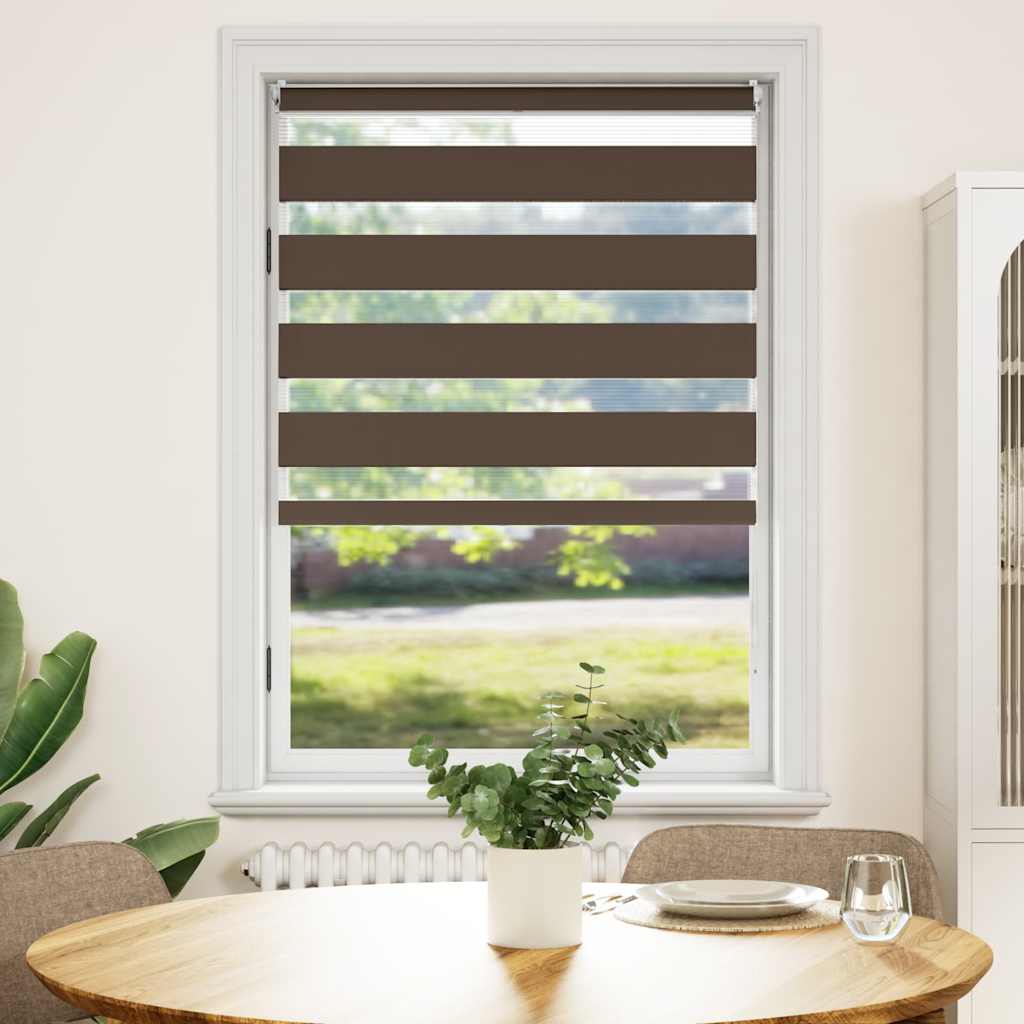 Vidaxl Duo Roller Blind 100 x 175 cm Coffee Brown