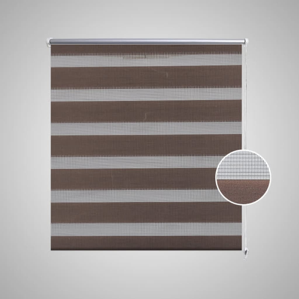 Vidaxl Duo Roller Blind 120 x 230 cm Coffee Brown