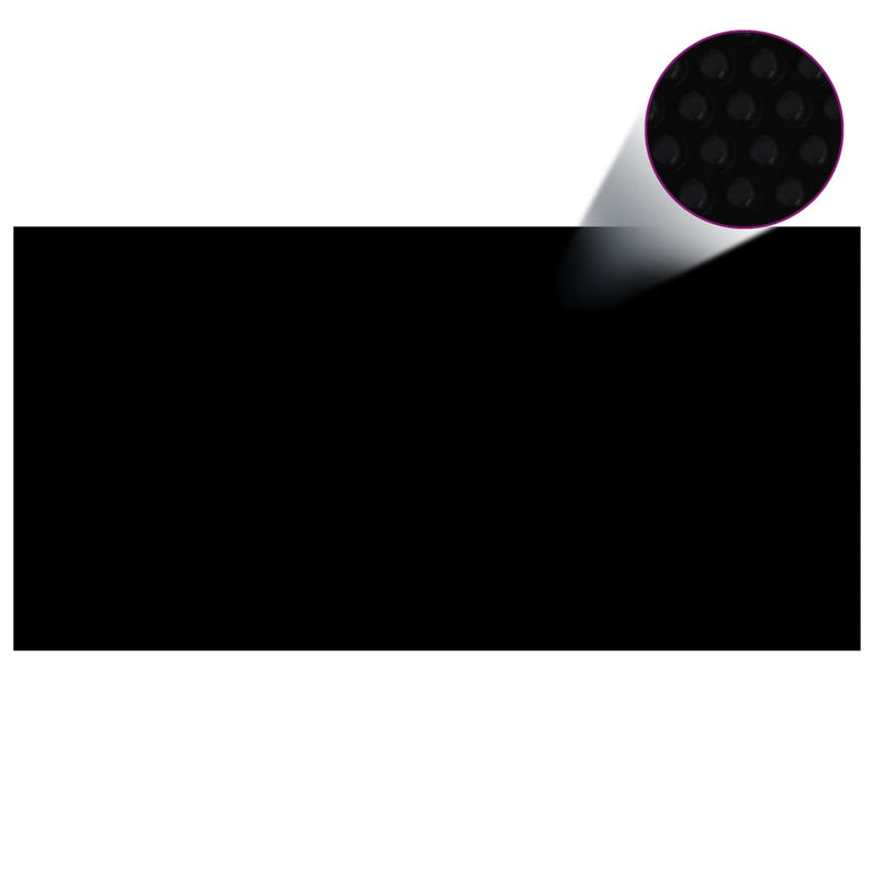 Vidaxl Foil flotante rectangular 10 x 5 m (negro)