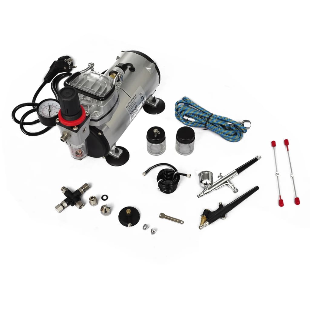 Vidaxl Aerographrush Compressor Set con 2 pistole
