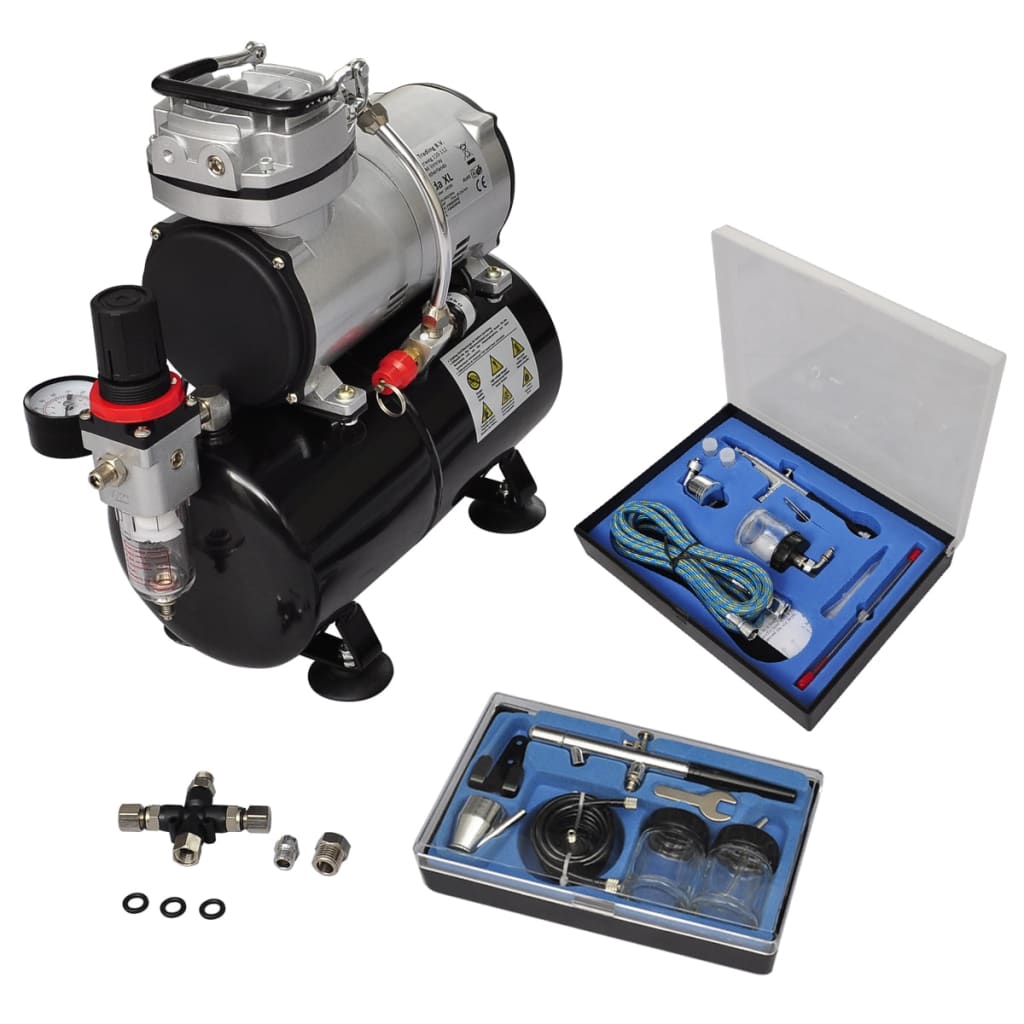 Vidaxl Aerographrush Compressor Set con 2 pistole