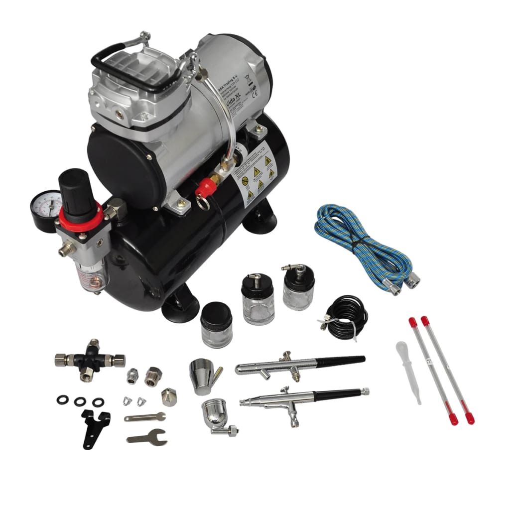 Vidaxl Aerographrush Compressor Set con 2 pistole