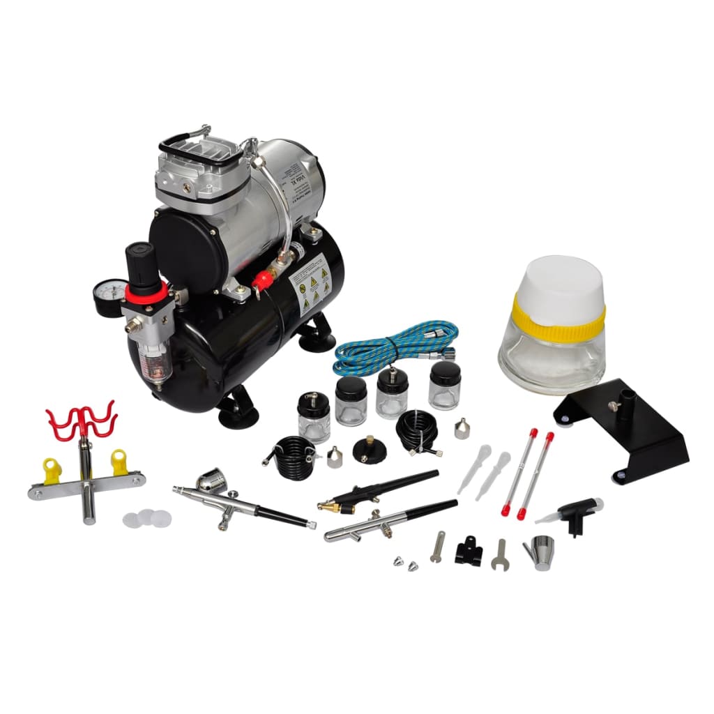 Vidaxl Aerographrush Compressor Set con 3 pistole