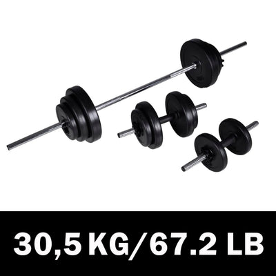 Vidaxl Barbellen Dumbbell Set 30.5 kg