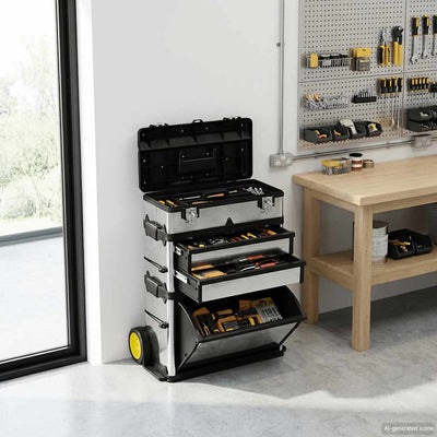 Vidaxl Tool Trolley Mobile 3 piezas