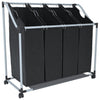 Vidaxl Wass Starter con 4 schienali neri e grigi