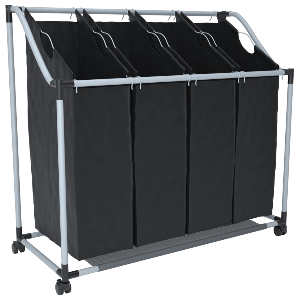 Vidaxl Wass Starter con 4 schienali neri e grigi