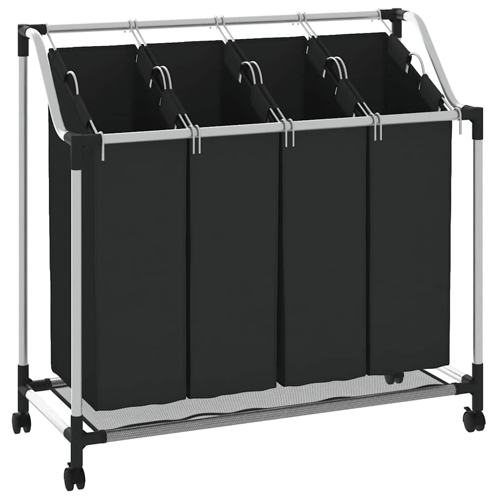 Vidaxl Wass Starter con 4 schienali neri e grigi
