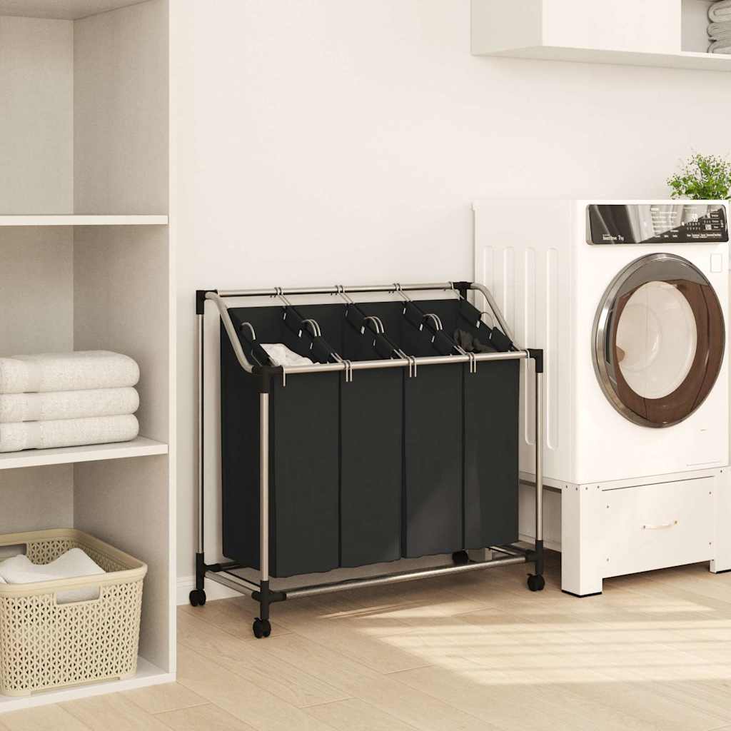 Vidaxl Wass Starter con 4 schienali neri e grigi