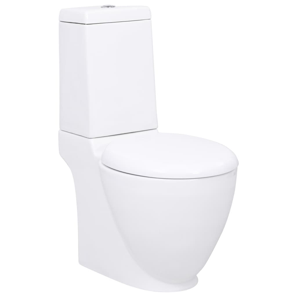 Toilette Vidaxl con scarico dietro bianca in ceramica