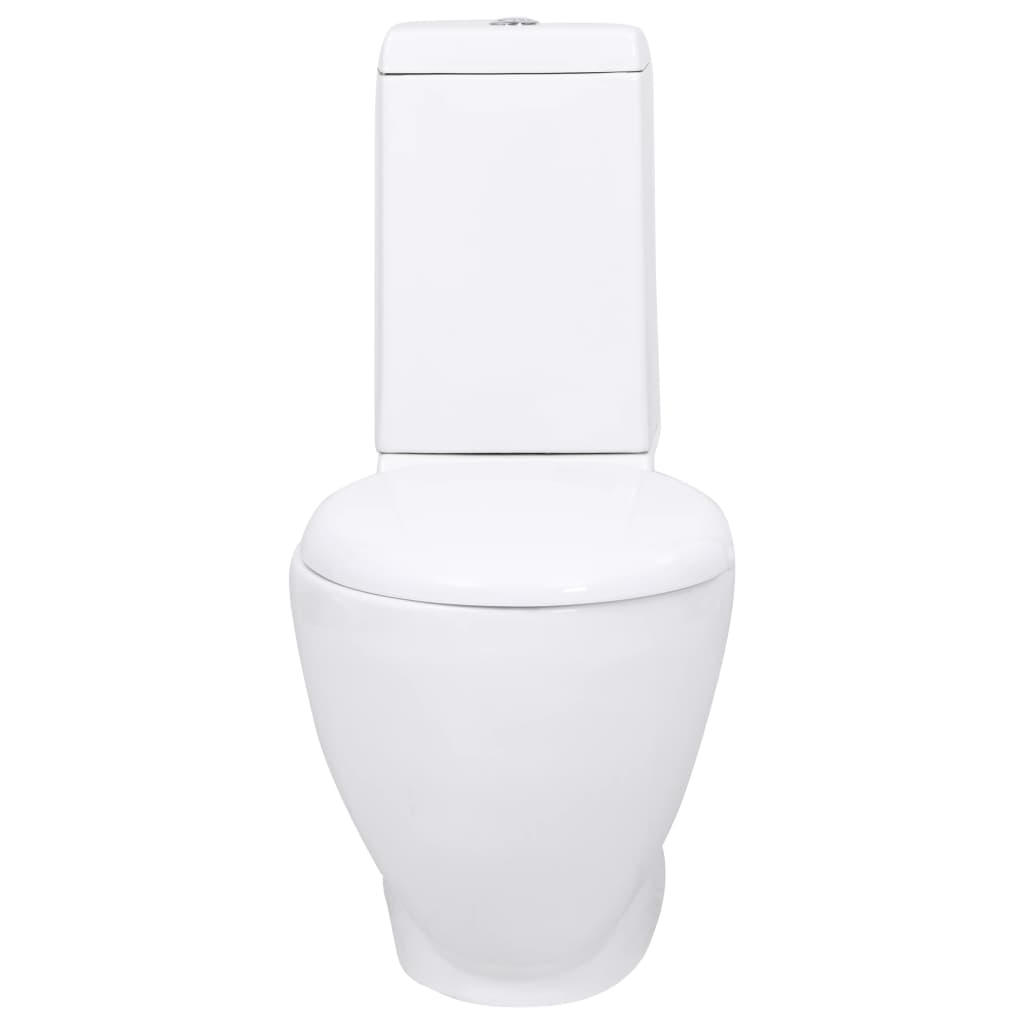 Toilette Vidaxl con scarico dietro bianca in ceramica