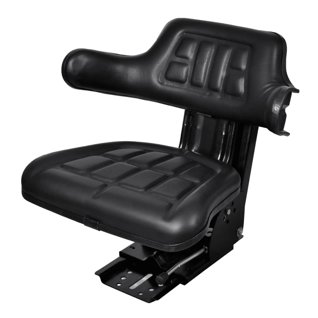 Sedia da trattore Vidaxl con sospensione nera