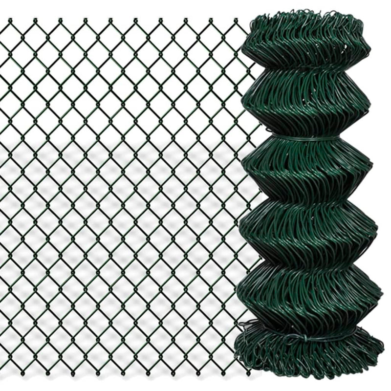 Vidaxl gaashek 0,8x25 m staal groen
