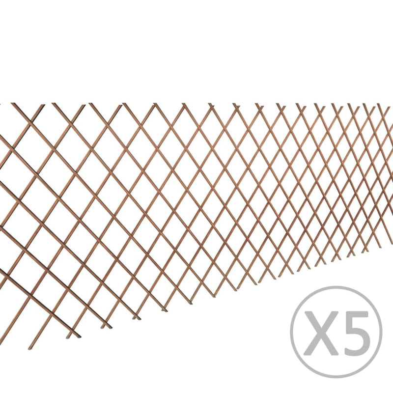 Vidaxl Garden Slat Work 5 St 180x90 cm Willow