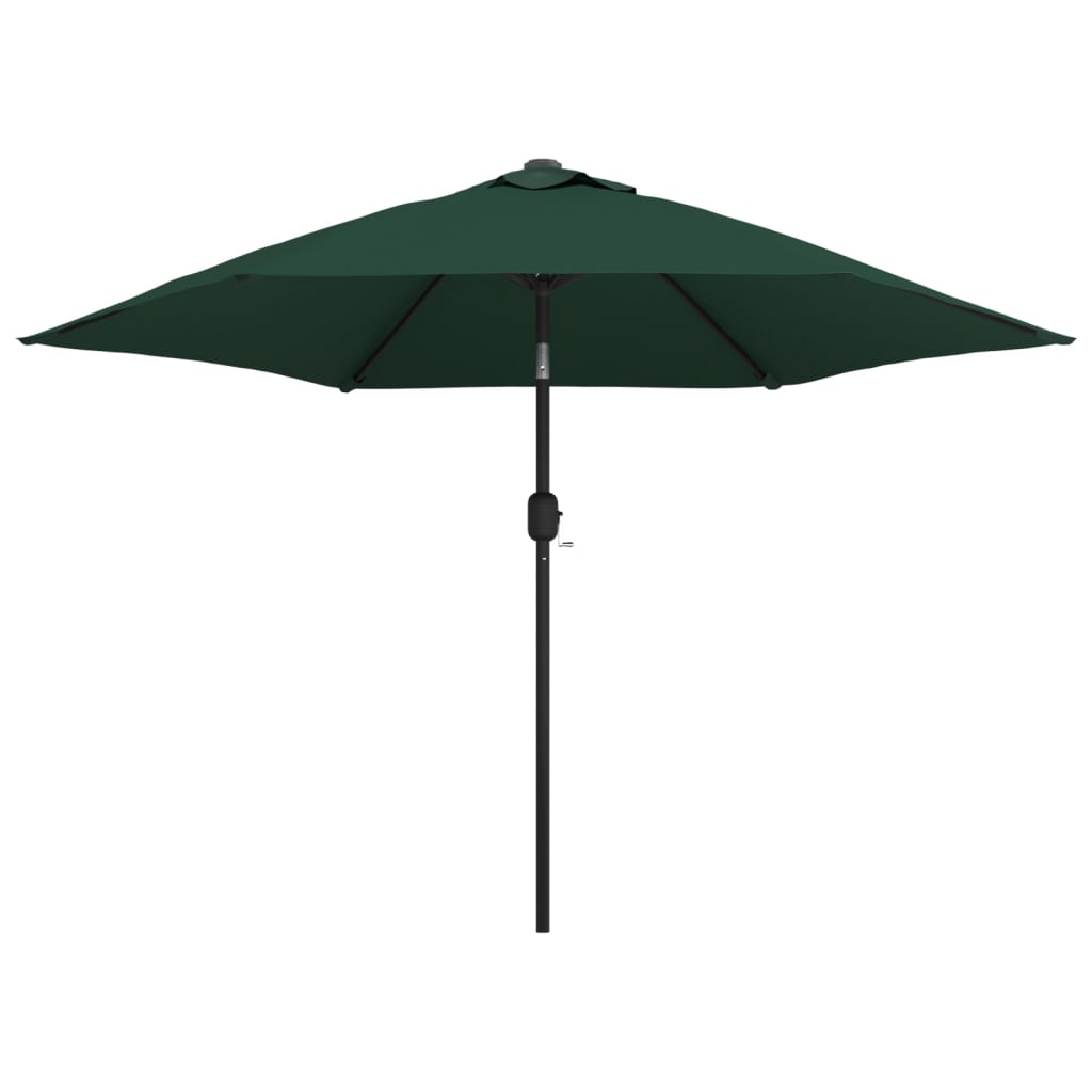 Parasol Vidaxl con poste de acero 3 m verde