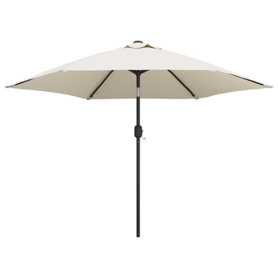 Vidaxl Parasol con polo in acciaio 3 m di sabbia bianca