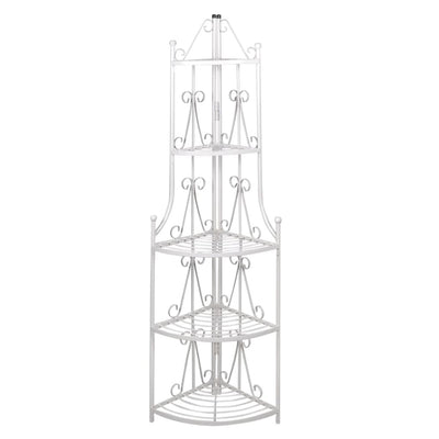 Vidaxl Angular Plant Rack Romy (bianco)
