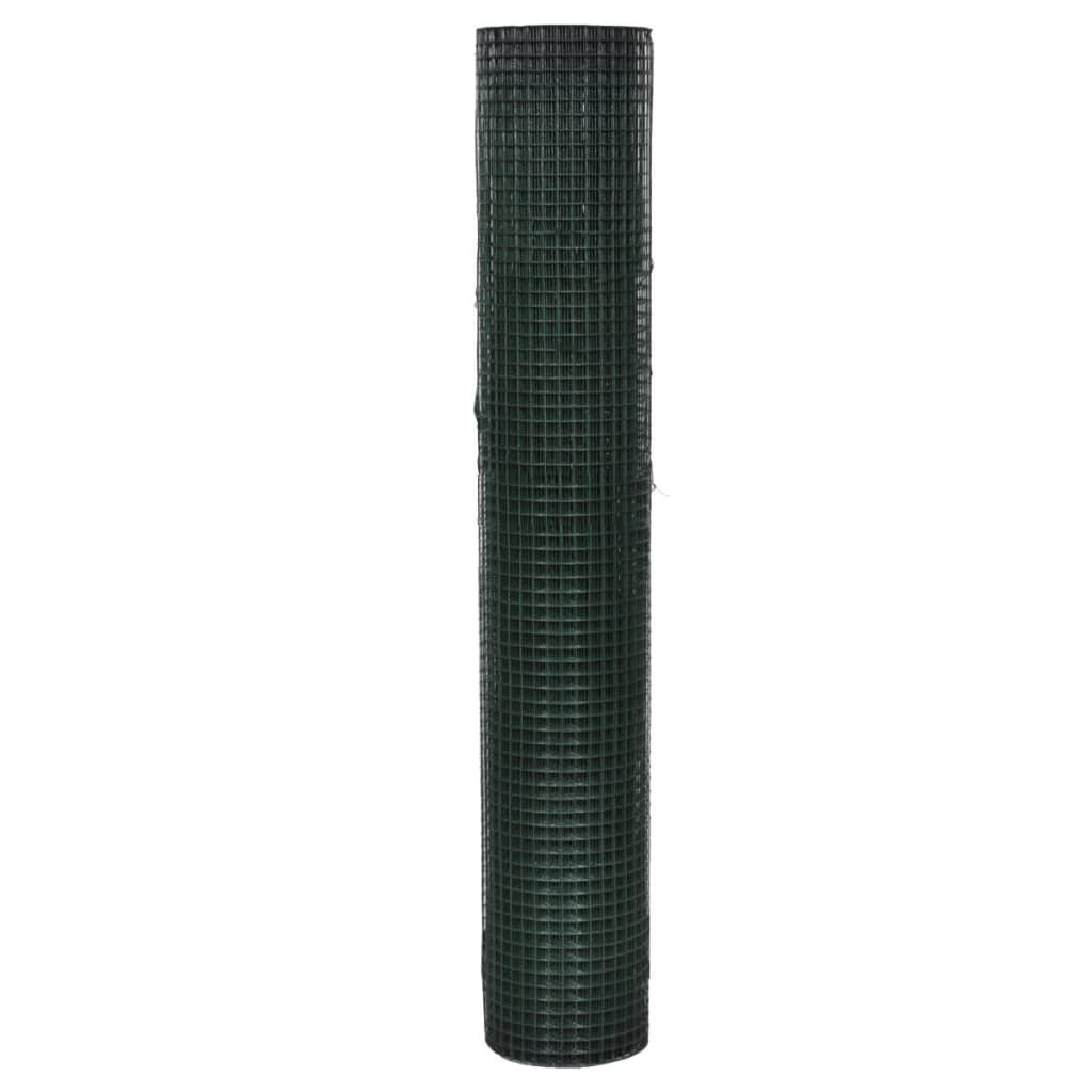 Filo di pollo vidaxl 10x1 m in acciaio zincato con rivestimento in PVC