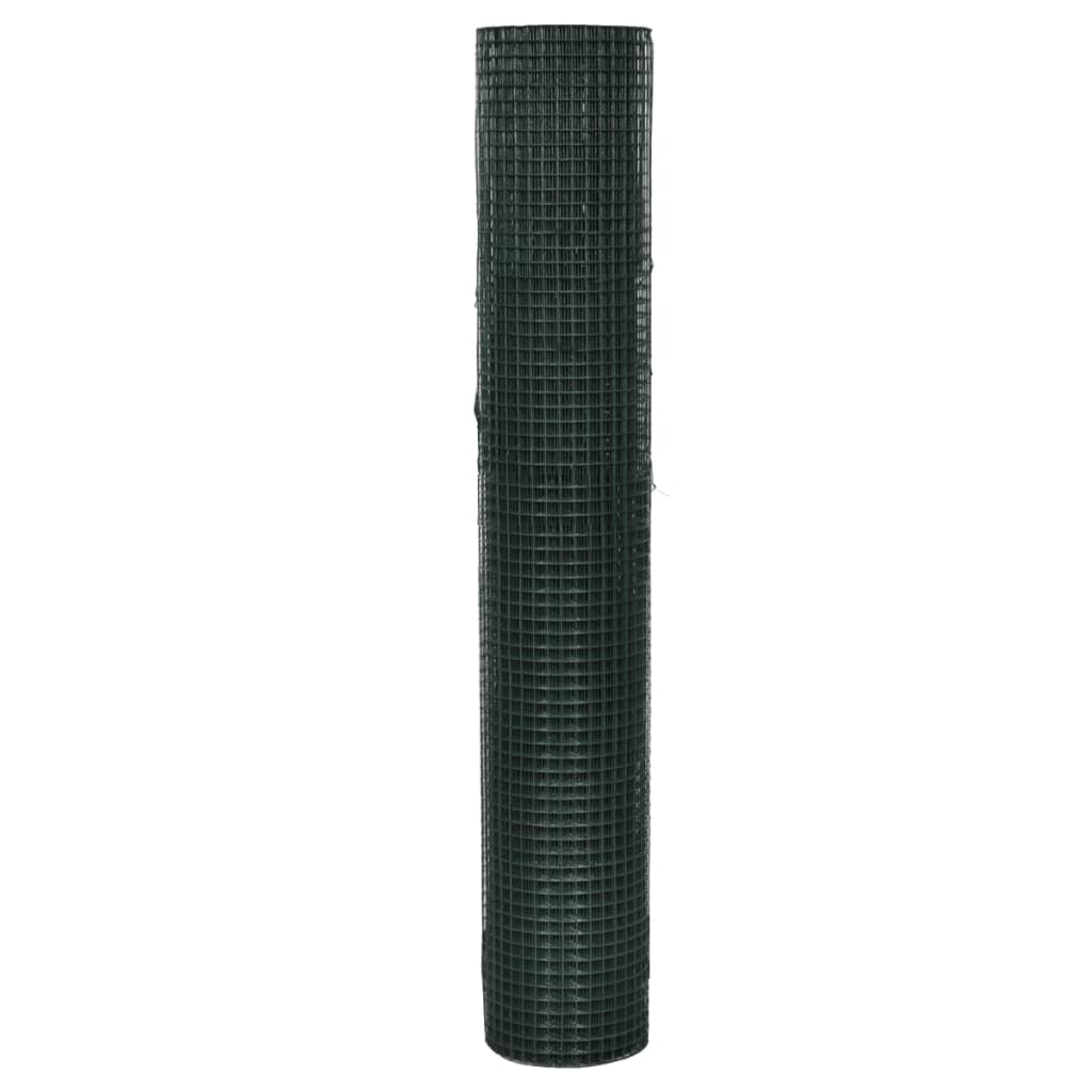 Filo di pollo vidaxl 25x1 m in acciaio zincato con rivestimento in PVC